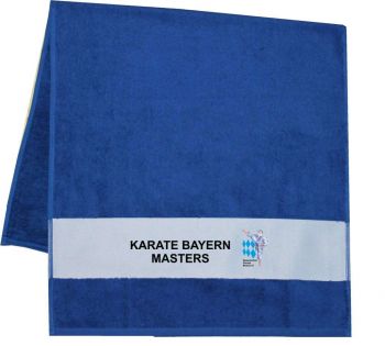 Handtuch royalblau mit Druck BKB Masters