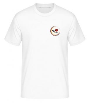 DKV T-Shirt weiß mit Druck runde Deutschland Flagge