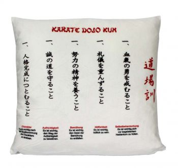 Kissen mit Druck Karate Dojo Kun