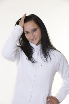 Sweater Jacken in weiß mit DKV Stick