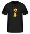 T-Shirt Karate Schriftzeichen rot-gelb