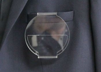 Abzeichenhalter steckbar rund für Abzeichen mit bis zu 8,5 cm Durchmesser