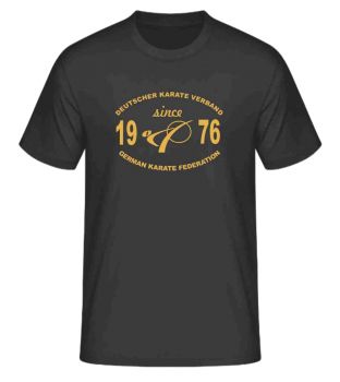 T-Shirt schwarz bedruckt mit DKV since 1976 in gold