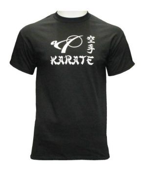 T-Shirt bedruckt mit dem Motiv Karate mit japanischem Schriftzeichen / Kanji