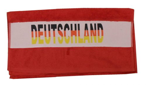 Handtuch mit Deutschland Flagge rot