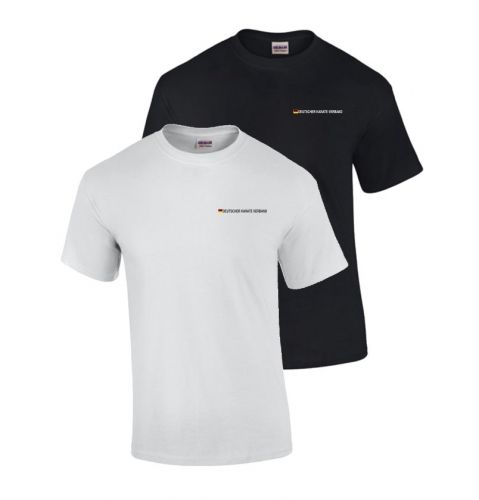 T-Shirt mit gedrucktem DKV LogoT-Shirt mit Brustdruck Deutscher Karate Verband schwarz weiss